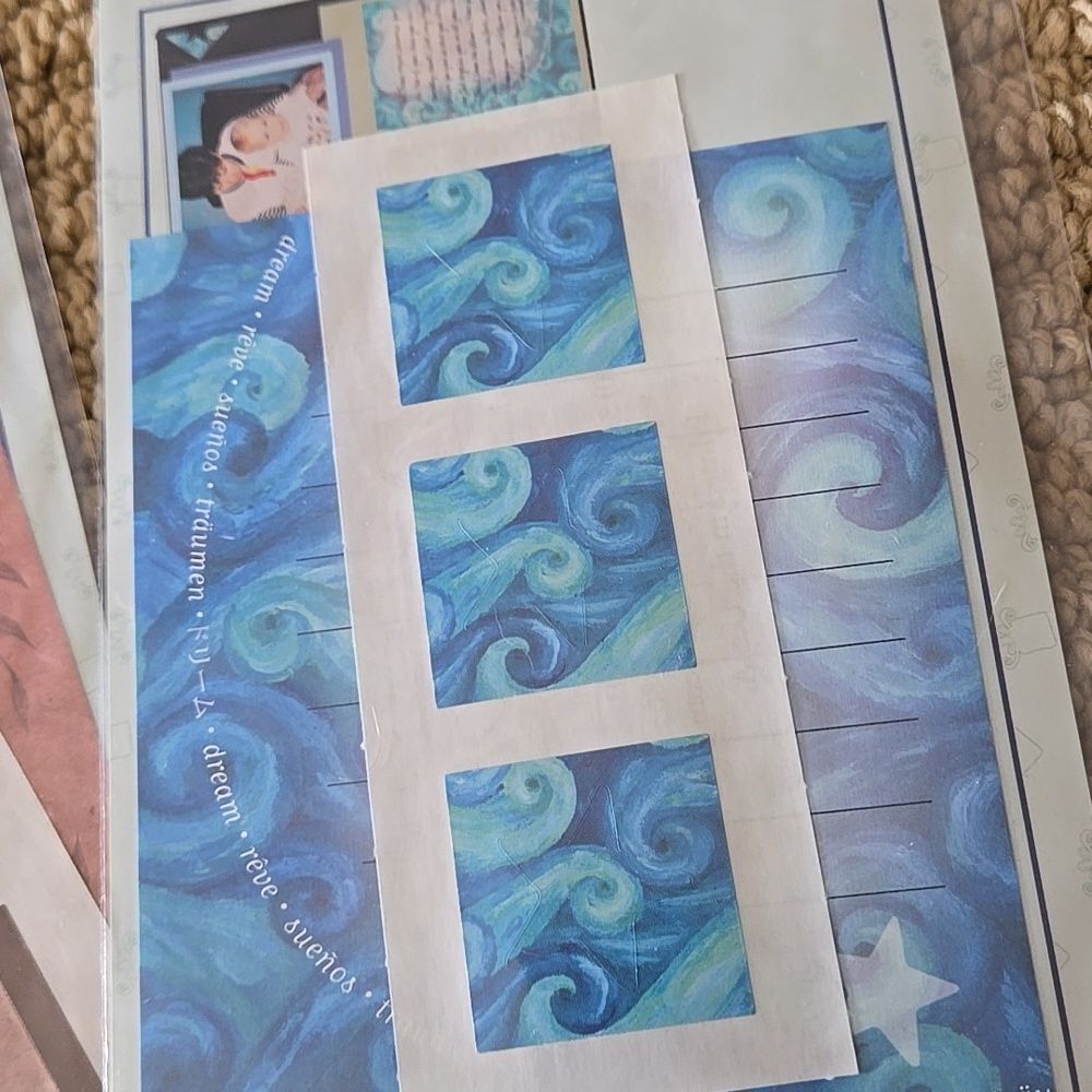 Decorative Stationery Set Blue Brown Designs sticker paper creative memories 2 - Picture 8 of 15